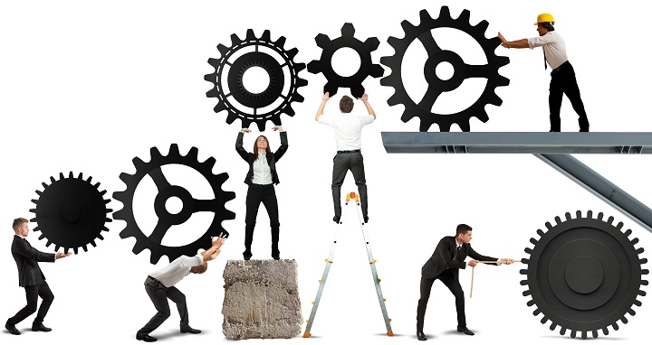 کار تیمی هر فرد مانند چرخدنده