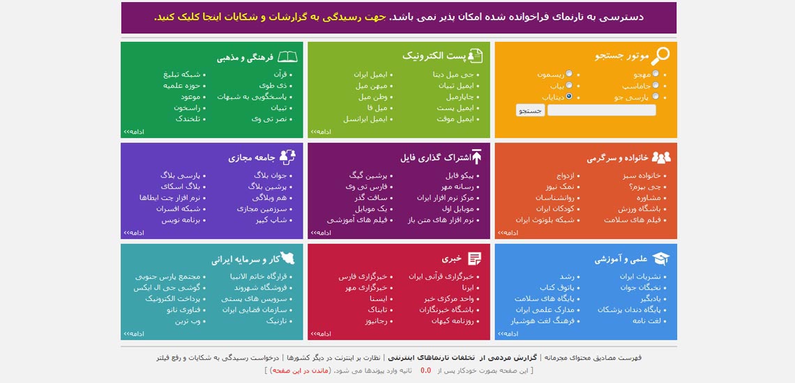 نحوه فیلترینگ در ایران