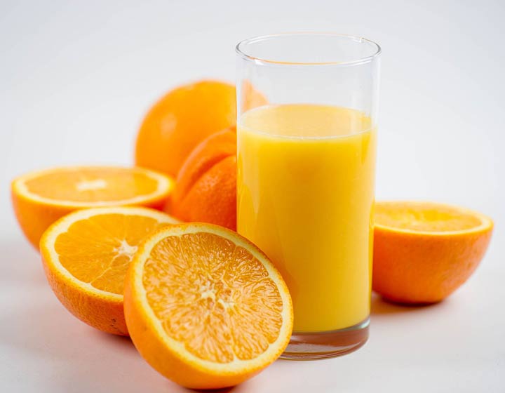 Enriched orange juice - sources of vitamin D.