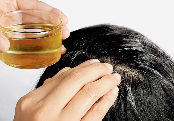 ماساژ مو با روغن زیتون