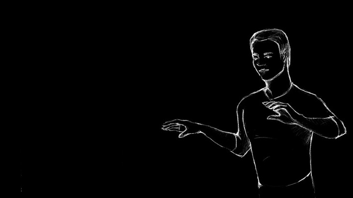 نگهداشتن کف دستها رو به پایین هم یکی از حالتهای سودمند زبان بدن حرفه ای در سخنرانی است