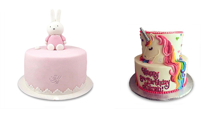 کیک تولد دخترانه-حیوانات واقعی یا افسانه‌ای