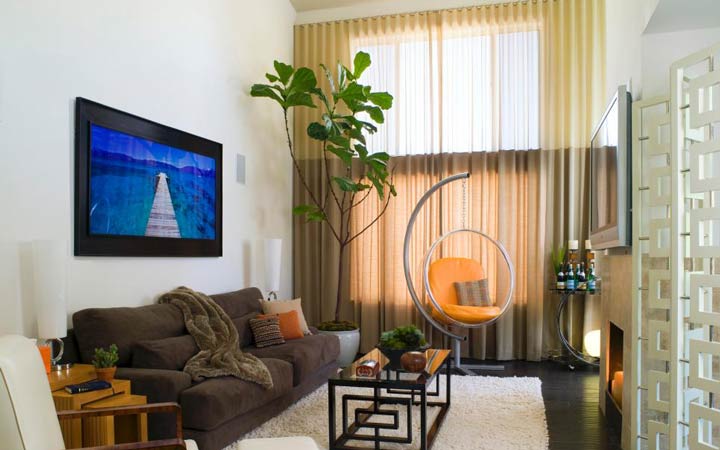 دکوراسیون خانه های کوچک - پوشش مناسب برای پنجره