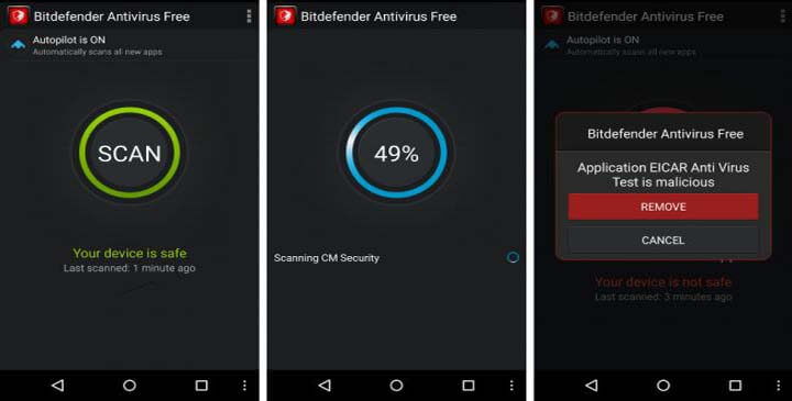 آنتی ویروس بیت دیفندر اندروید - بهترین آنتی ویروس اندروید