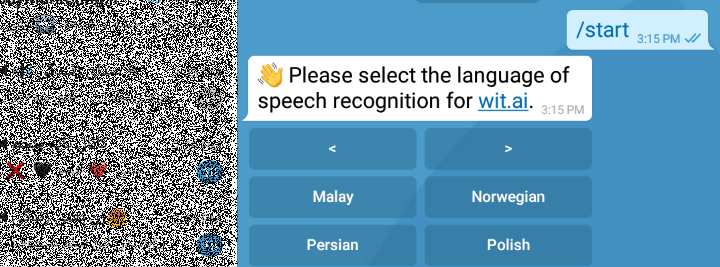 تعیین زبان در ربات تلگرام voicybot برای تبدیل گفتار به نوشتار