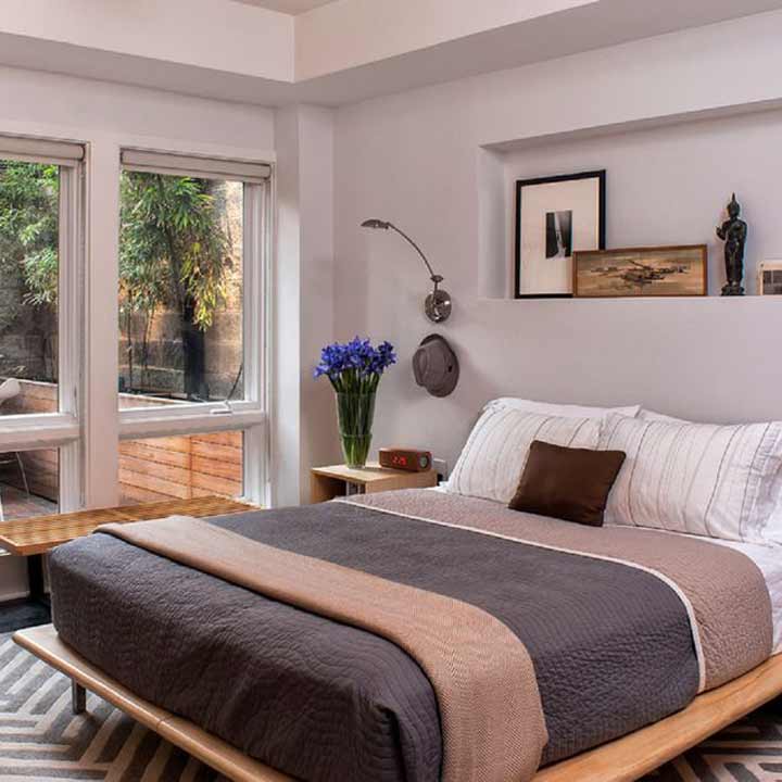 دکوراسیون اتاق خواب کوچک - رنگ‌های خنثی