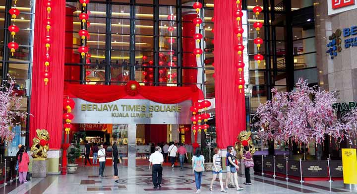 مرکز خرید برجایا تایمز اسکوئر (Times Square Shopping Mall Berjaya) از مراکز خرید مالزی