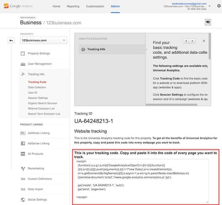 5- گوگل انالیتیک