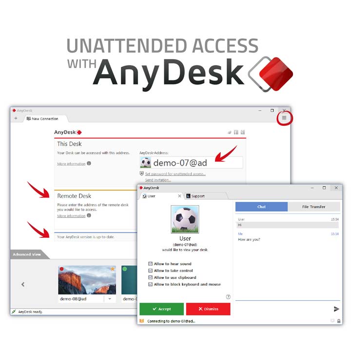 نرم افزار AnyDesk - دسترسی به کامپیوتر از راه دور