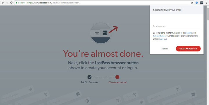 مراحل نصب LastPass 