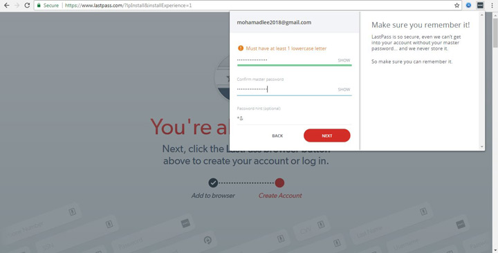 مراحل نصب LastPass 