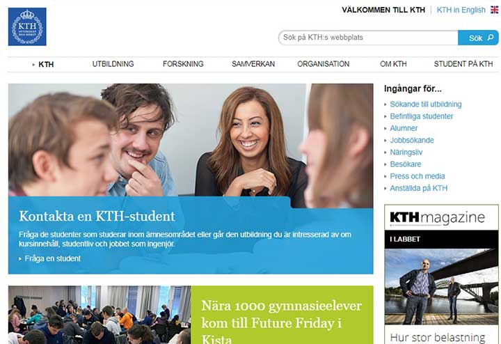 دانشگاه kTH - تحصیل رایگان در سوئد