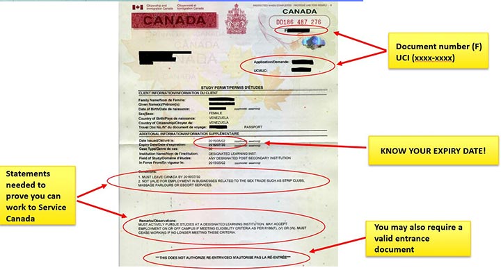 نمونه نامه اجازه تحصیل یا STUDY PERMIT - تمکن مالی کانادا