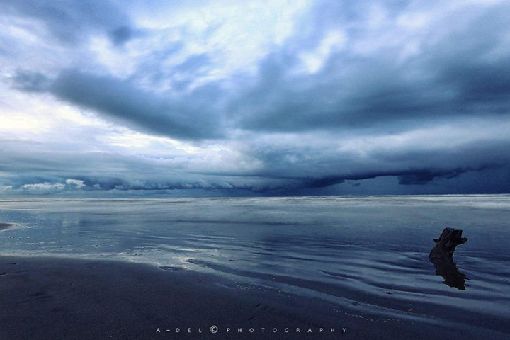 Abroud salt beach from the shores of Mazandaran