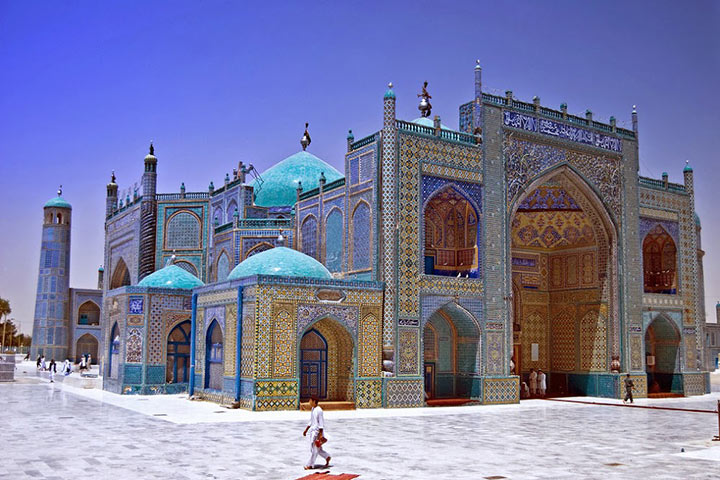 Mazar-e-Sharif Blue Mosque - one of the sights of Afghanistan
