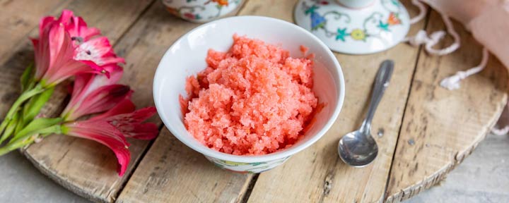 طرز تهیه گرانیتا توتفرنگی
