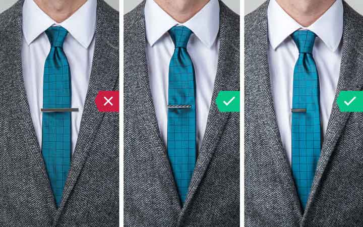 سنجاق کراوات - اشتباه رایج در نحوه لباس پوشیدن مردان
