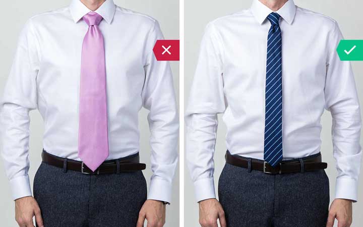 پهنای کراوات - اشتباه رایج در نحوه لباس پوشیدن مردان