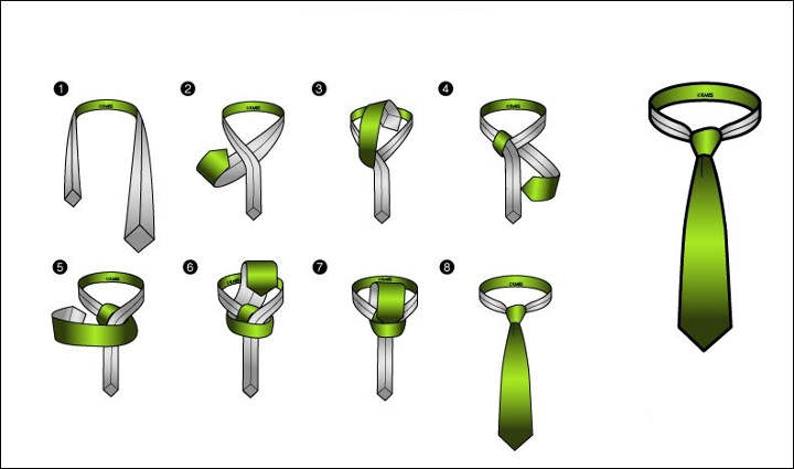 بستن کروات با گره نیکی