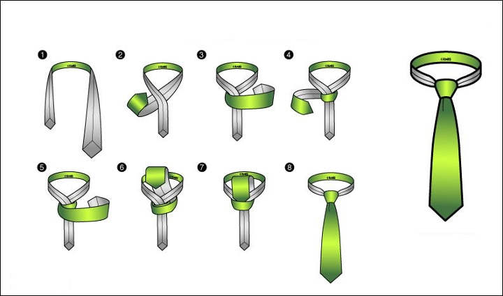 بستن کروات با گره کلوین