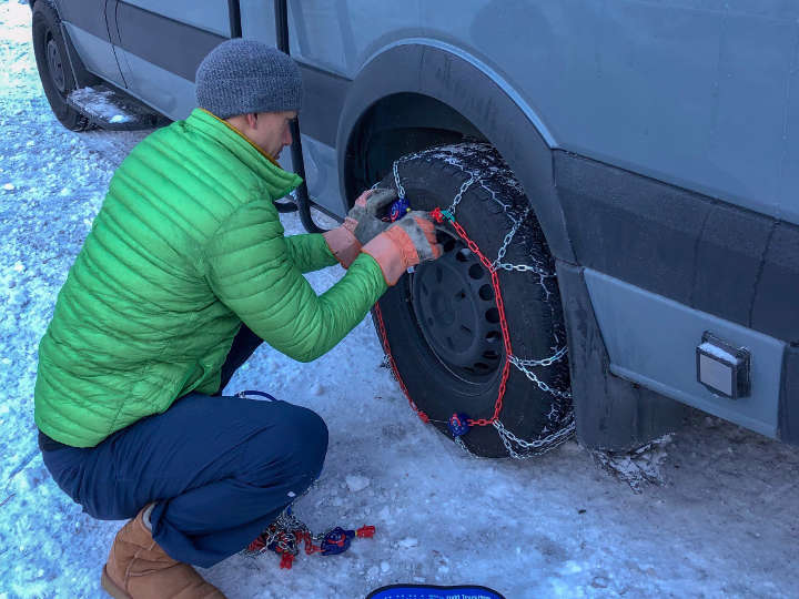 Wheel Chain Adjustment - How to fasten wheel chains