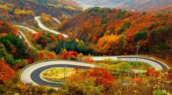 Chalous road is one of the most beautiful roads in Iran