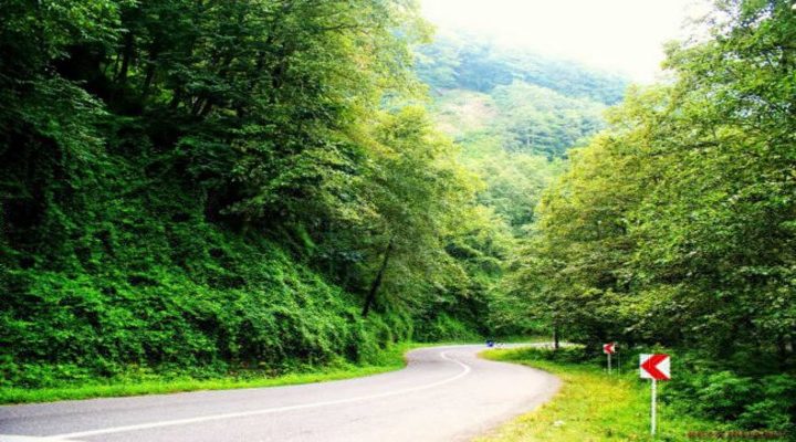 جاده سیاهکل به دیلمان از جاده های زیبای ایران