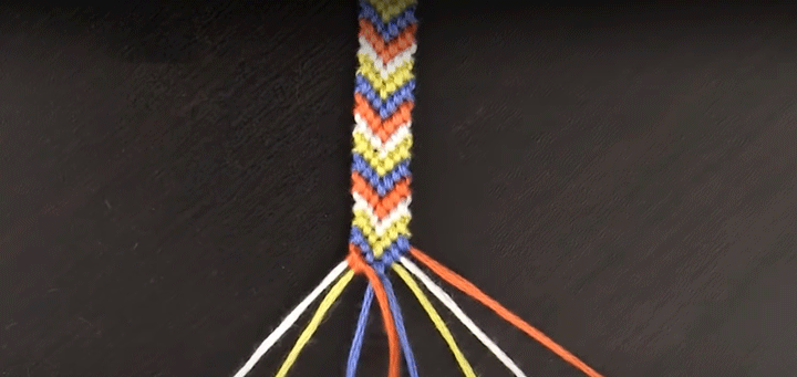 آموزش بافت دستبند دوستی - طرح ۷