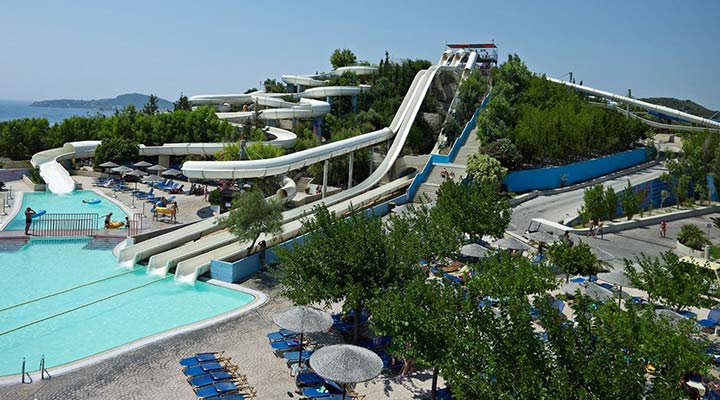 Water park in Faliraki, Greece One of the best water parks in the world