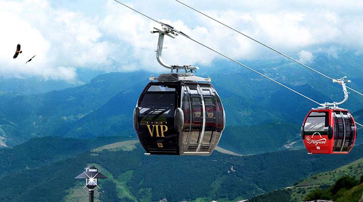 Heyran cable car is one of the most famous cable cars in Iran
