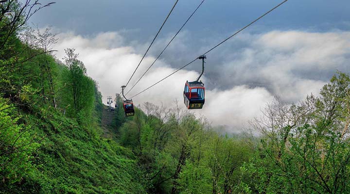 Ramsar cable car is one of the most famous cable cars in Iran