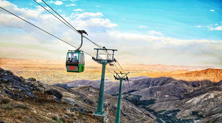 Ganjnameh cable car is one of the most famous cable cars in Iran