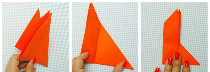 اوریگامی روباه مرحله ۲