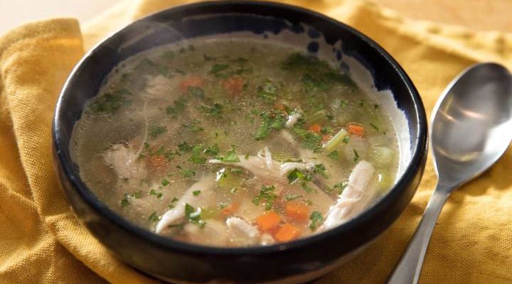 درمان خانگی گلودرد ـسوپ جوجه