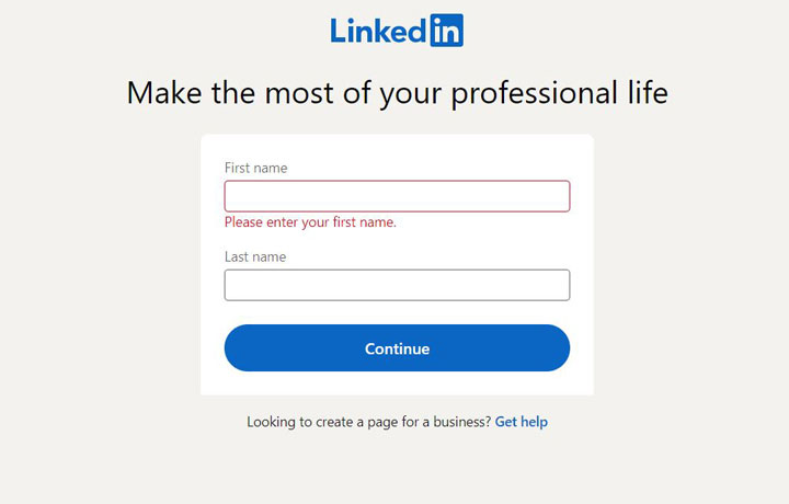 The second step is to join LinkedIn