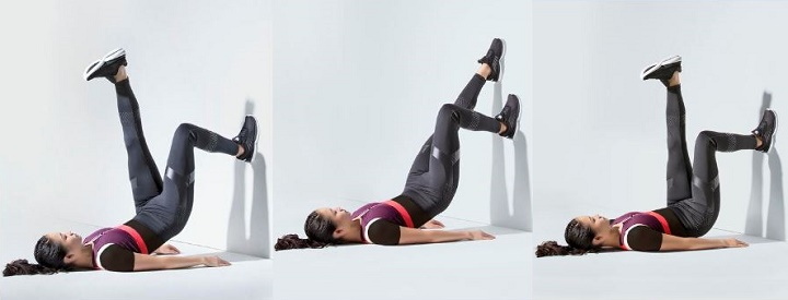 ورزش با دیوار؛ ۱۶ حرکت ورزشی برای خانه یا محل کار 9 ورزش با دیوار - حرکت Bridge Hip-Up