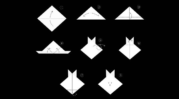 مراحل ساخت خرگوش اوریگامی