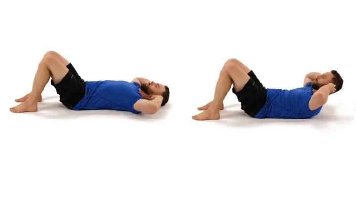 허리 통증을 위한 운동 - 가벼운 크런치 