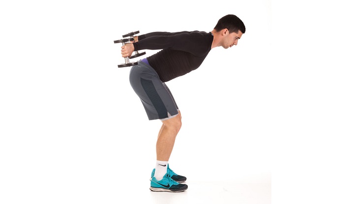 ورزش با دمبل برای بازو - حرکت در پشت لگد بازو (لگد زدن عضله سه سر)