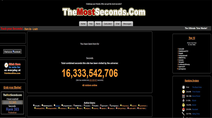 image of the most seconds website