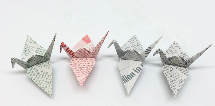 ساخت اوریگامی با کاغذ باطله