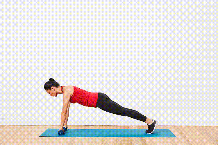 پلانک به پارویی ایستاده (Plank to Upright Row)