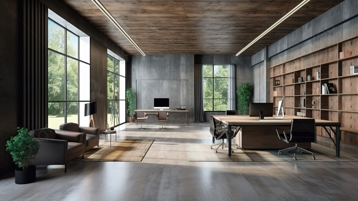 pngtree sleek and sophisticated 3d rendering of a luxury office interior with picture image 8474854