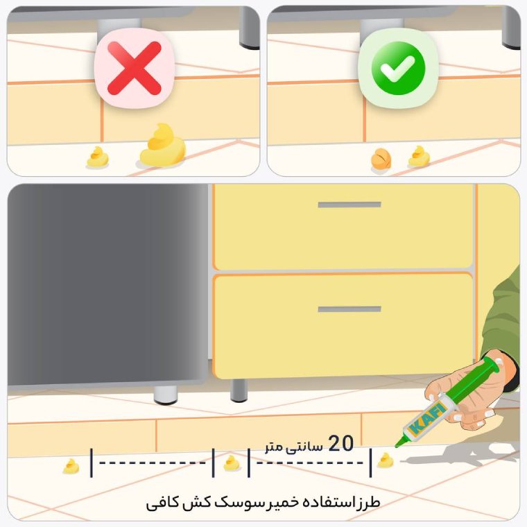 روش استفاده از خمیر سوسک کش کافی Kafi