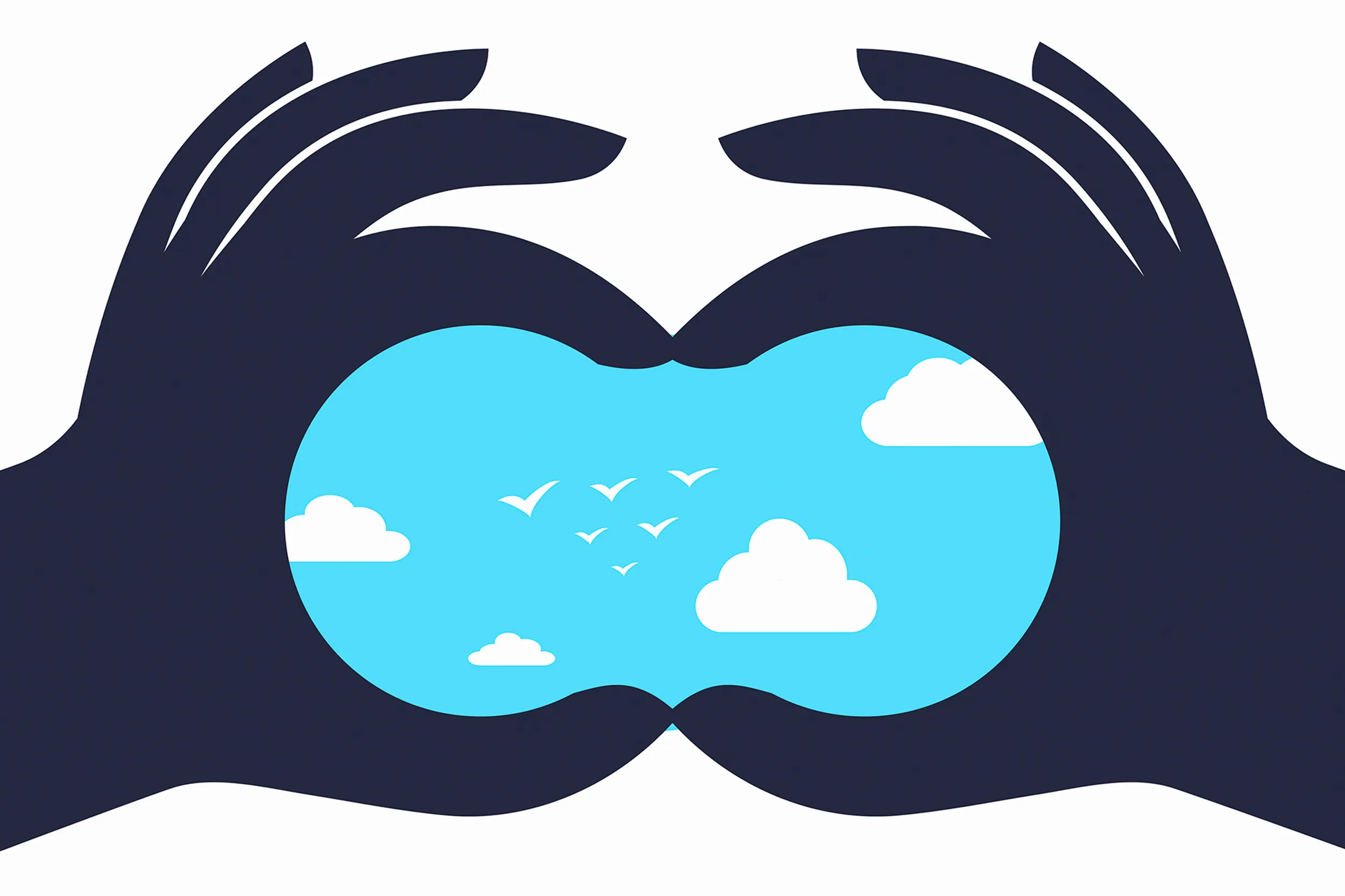 با این افکار مثبت به رویاهایتان نزدیک شوید 2 ساختن شکل دوربین با دست ها جلوی ابر و آسمان