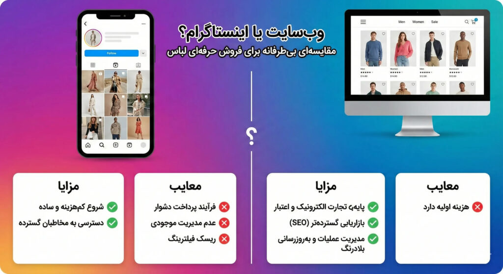سایت یا اینستاگرام