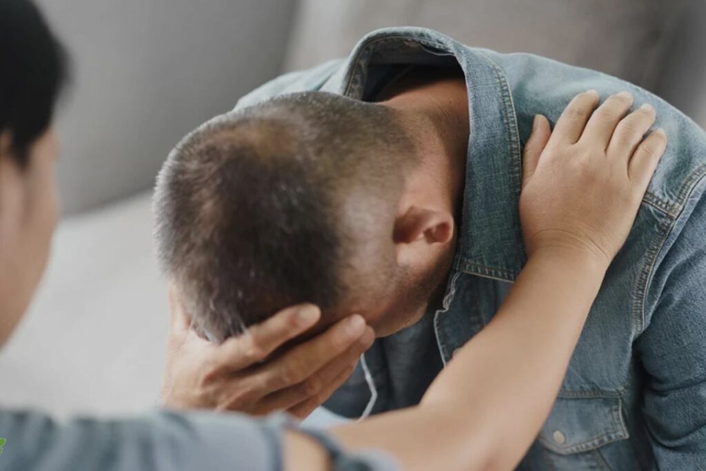 یک فرد با حمله پانیک