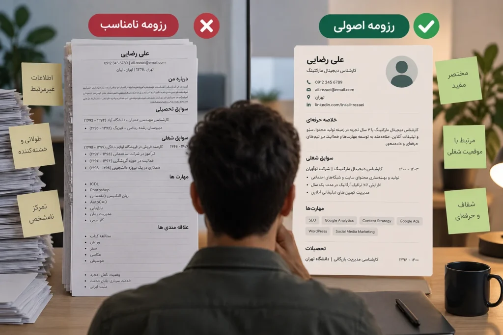 رزومه کارفرما پسند